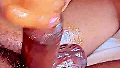 Apmgang Receiving a Hand Job - Detailed Stroking Action.