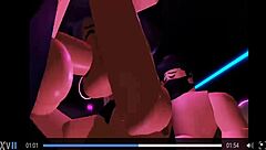 Detailed Scene of a Trio Engaging in Sex on Roblox Platform with Intense Fucking and Cum Shots