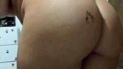 Redhead wife video calls lover while husband watches and masturbates on her tits