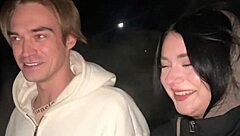 girl next door gives deepthroat blowjob to stranger on the street, swallows cum in mouth