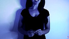 The reluctant wife engages in a roleplay scenario with her coworker.