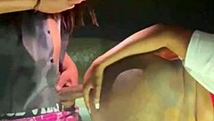 in the beale STREET parking GARAGE, she bends OVER for a SUCKING BLOWJOB and WET PUSSY CREAMPIE.