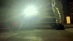 in the beale STREET parking GARAGE, she bends OVER for a SUCKING BLOWJOB and WET PUSSY CREAMPIE.