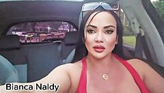 Hey what if this milf goes flashing her tits and clit in public like an exhibitionist?