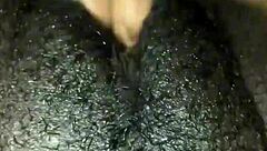 The muscular ebony whore with small tits got wet in homemade solo, masturbating her pussy to orgasm before assfucking.