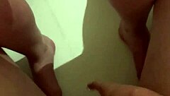 Is this naughty wife bathing her cock in the shower?