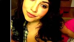 beautiful girl explores her body on webcam