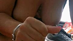 Outdoor tent relaxation with warm milk