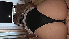 Stepson filled his stepmom mouth with sperm before halloween 24-25, what a tease!