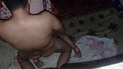 Intense Couple Sex with Huge Monster Cock Bareback in POV, Filling Her Vagina with Cum as Gay Amateurs Go Wild Without Condom