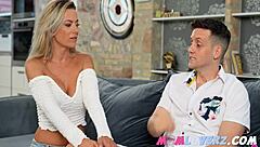 Stepmom starts dating her stepson and they play a game of dare together.