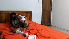 is your cousin a horny student masturbating her pussy?