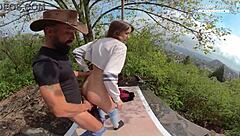 Lili Charmelle sucks and fucks outdoors in nature, close up views! 🌳