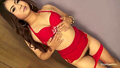 Meena sucks and rides that hard dick in the shower, licking beaver cowgirl style.