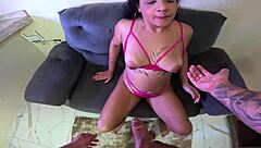 pov raquel hot shoves her face and swallows everything without fuss