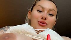 Blonde With Big Natural Tits In Closeup