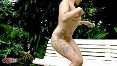 Horny teen Kiihara Strong rips clothes in hot striptease