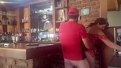 brunette milf gets fucked from behind 😏