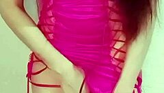 im so horny masturbating in my pink dress, squirting and orgasming pov style.