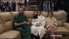 Dr. Tampa conducts entrance physical on Jasmine Rose