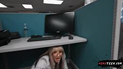 i'm the cheating teen, boss fucks me while i talk to my boyfriend, oh shit