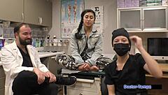 Dr. Tampa conducts entrance physical on Jasmine Rose