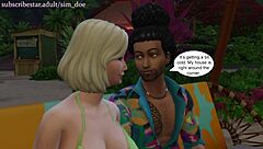 the young hawaiian man met a busty gilf with saggy tits and shaved pussy. they went interracial with monster cock missionary and handjob.