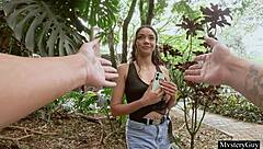 This black girl tries porn for the first time, convinced by fake agent to fuck. 😏