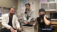 Dr. Tampa conducts entrance physical on Jasmine Rose