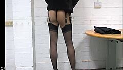 Sexy Stockings To Work Slutty Cum On Pussy!