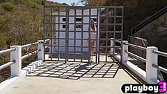 Blonde Olivia Preston Undresses Outdoors, Ripping Clothes to Expose Petite 18+ Body and Pussy