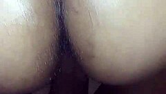 The ebony wife bends over for doggystyle action