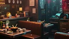 Curvy model poses in sexy future cyberpunk outfits during photoshoot.