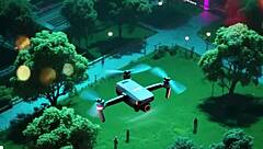 Curvy model poses in sexy future cyberpunk outfits during photoshoot.