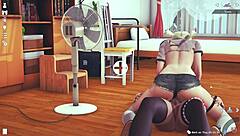 Chơi em hot girl rides in cowgirl position with friend