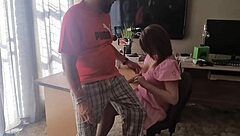 I’m just playin’ with his cock in my dress, oops!