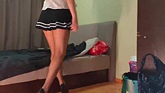 Spying on 40-Year-Old Stepmom’s Upskirt Stockings?