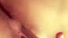 is this redhead slut fingering her hairless pussy for you?