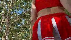 Asmr barefoot walking on seashore forest with waves and upskirt sounds