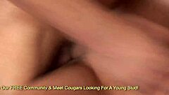 Blonde woman engages in a scene with a partner while using accessories