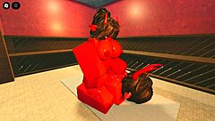 this demon girl seducing me with her hot oiled body in the sauna on roblox