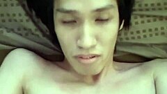 fagteetajet thai gay says i'm drinking my own cum in this bisexual homemade solo masturbation with sloppy cock action