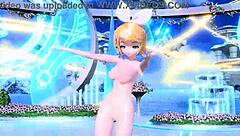 kagamine rin's love song project diva nude mod reveals her full goddess body