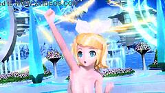 kagamine rin's love song project diva nude mod reveals her full goddess body