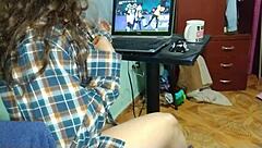 Look at this sexy Colombian girl with big ass.