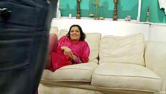 look at these big saggy tits on the horny milf housewife couple