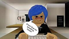 this roblox girl is getting fucked by an intruder. so intense and wild!