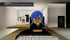 this roblox girl is getting fucked by an intruder. so intense and wild!