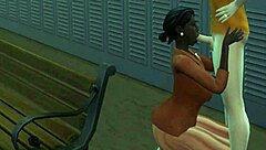 Fortune's adventure in the sucking scene of anime cartoon.