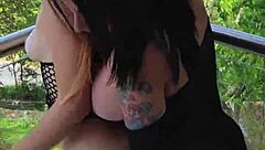 fucking my friend hard on the balcony